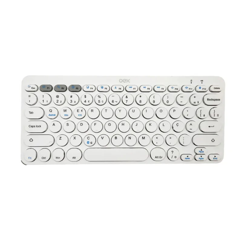Teclado Retro Plus Branco OEX