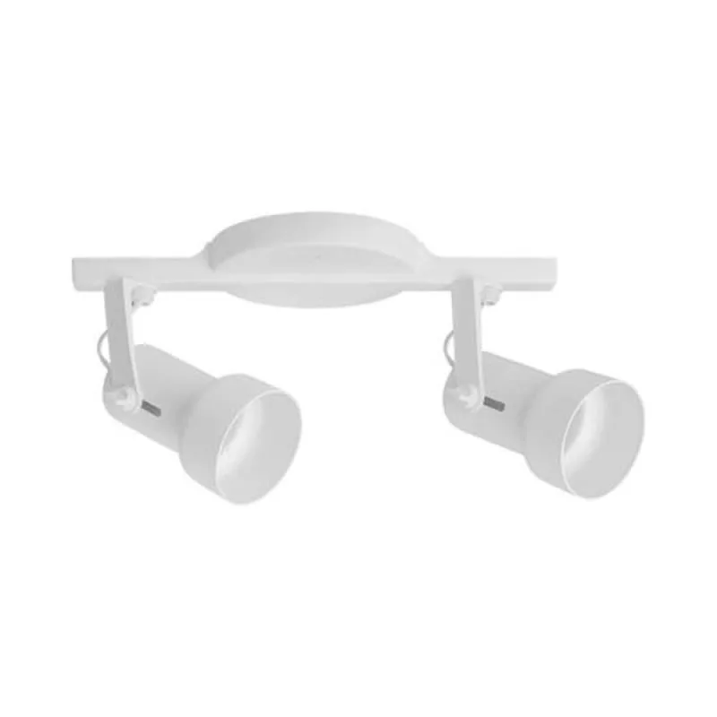 Trilho Spot Caneca Branco 2 Spots E27 - 30cm Comprimento - Iluminação Residencial - OPL - Utilidades Domesticas