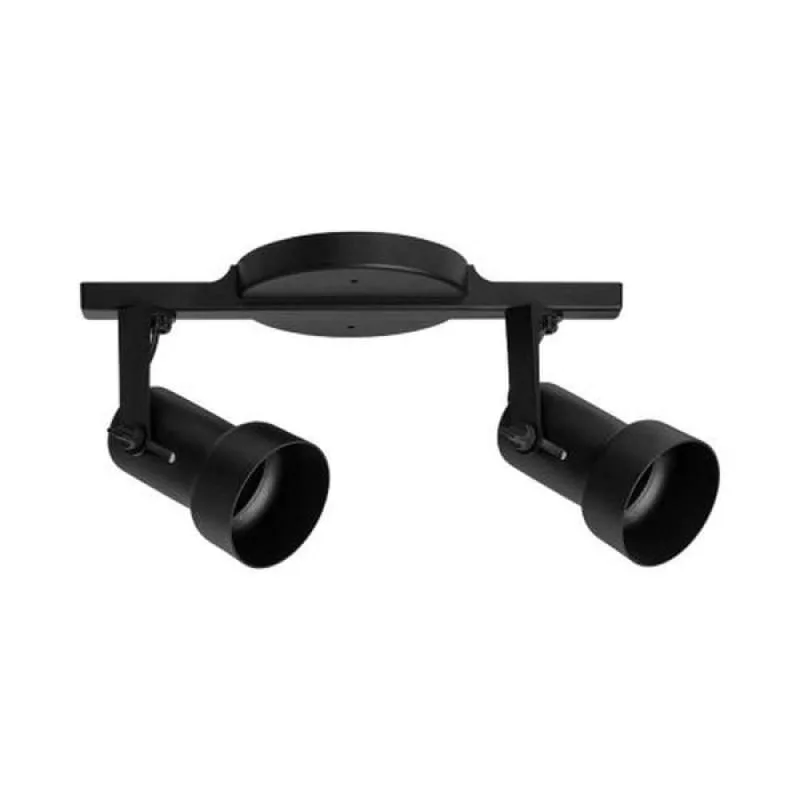 Trilho Spot Caneca Preto 2 x E27 30cm - Kit Iluminação Residencial - OPL - Utilidades Domesticas