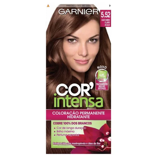 Tintura Nutrisse Cor Intensa 5.52 Castanho Claro Acaju Garnier - GARNIER - Higiene E Beleza