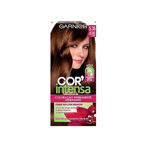 Tintura Nutrisse Cor Intensa 5.35 Castanho Claro Dourado Acaju Garnier - GARNIER - Higiene E Beleza