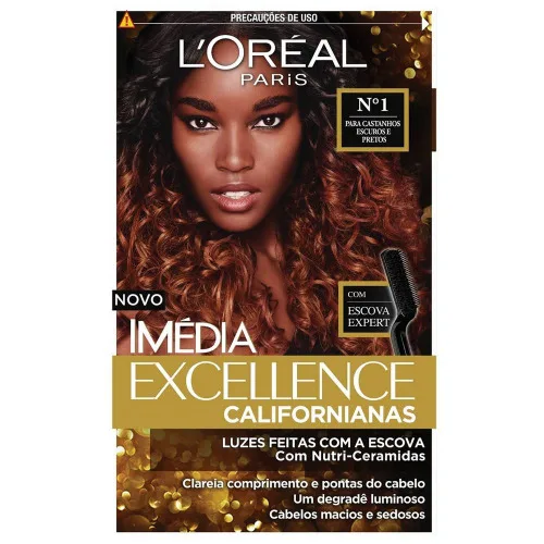 Tintura Imédia Californiana 01 Para Castanho Escuro A Preto - IMÉDIA EXCELLENCE - Higiene E Beleza