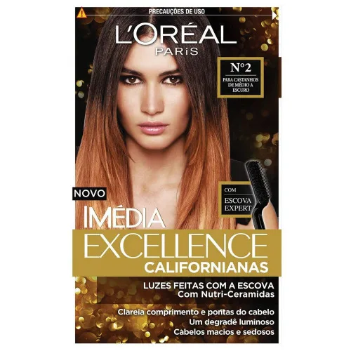 Coloração Californianas N2 Imédia Excellence Castanho Médio A Escuro - IMÉDIA EXCELLENCE - Higiene E Beleza