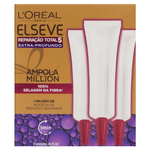 Kit 3 Ampolas De Tratamento Reparacao Total 5 Extra Profunda 15ml Loreal Paris - LOREAL PARIS - Higiene E Beleza