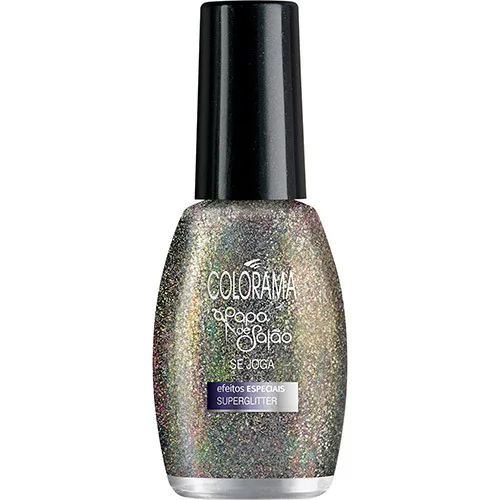 Esmalte Papo De Salao Se Joga Efeito Super Glitter 8ml Colorama - COLORAMA - Higiene E Beleza