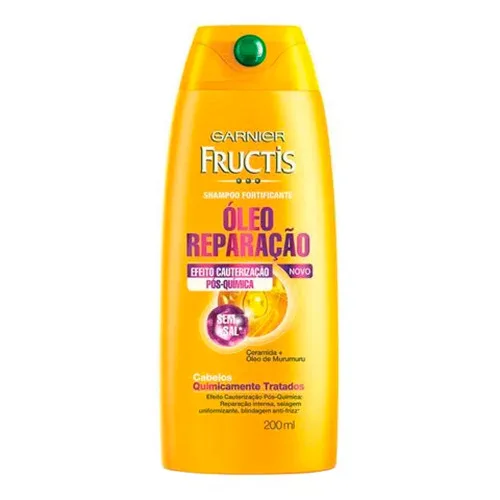 Shampoo Uso Diário Fructis 200ml Óleo Reparação Química Unit - FRUCTIS - Higiene E Beleza
