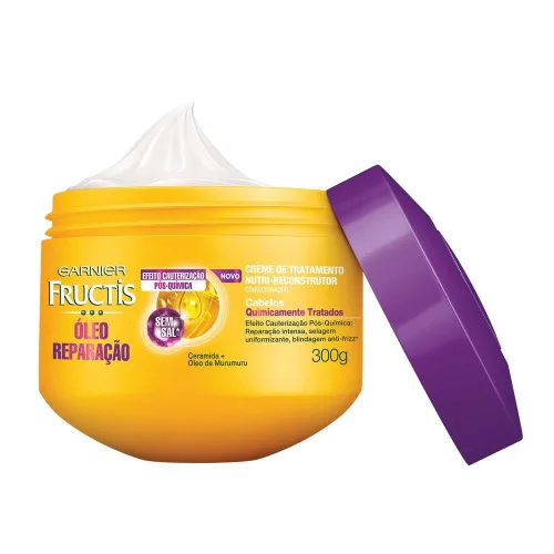 Creme Tratamento Fructis 300g Óleo Reparação Química Unit - FRUCTIS - Higiene E Beleza