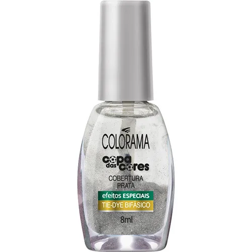 Esmalte Colorama Copa Das Cores Prata Efeito Tie Dye - COLORAMA - Higiene E Beleza