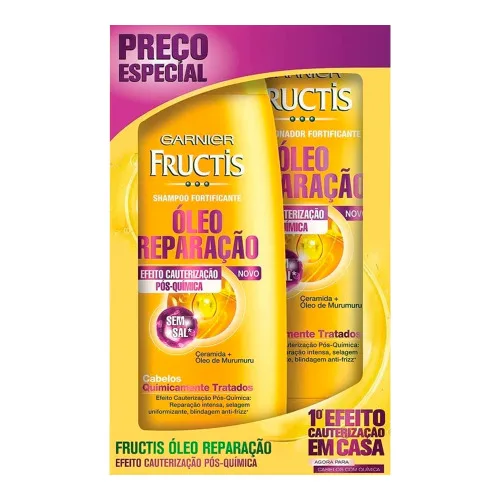 Kit Shampoo Co Fructis Pos Quimica - FRUCTIS - Higiene E Beleza
