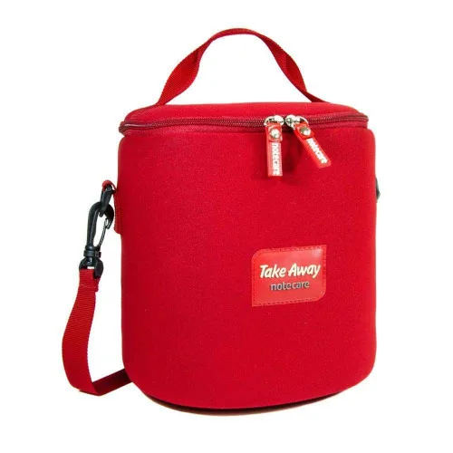Nc161 Bolsa Termica Neoprene Mid Sem Potes Vermelha Notecare - NOTECARE - Papelaria