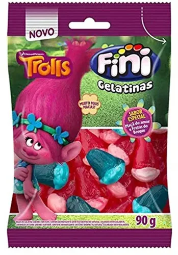 Bala Fini Gelatina 90g / Und / Trolls - FINI - Mercearia