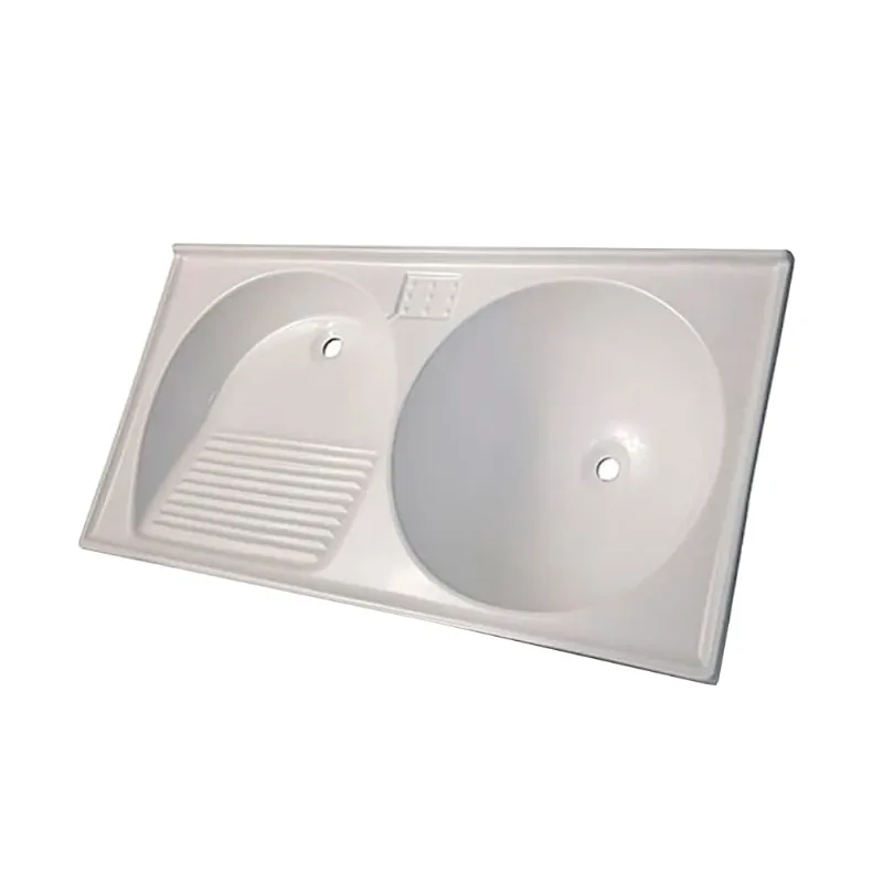 Tanque de Mármore Sintético Delta Branco Liso 120X50CM - Bella Pia