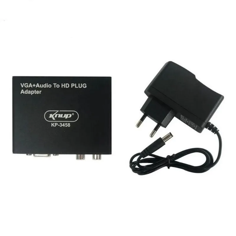 Adaptador Conversor Vga Para Hdmi Com Áudio Com Fonte kp-3458