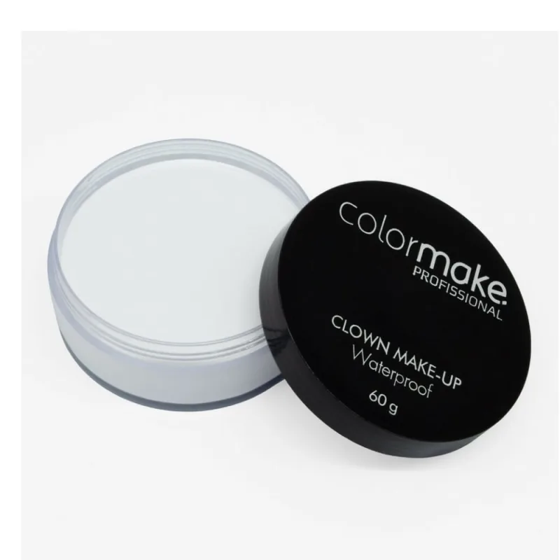 Clown Make-UP Colormake Waterproof Branco 60g - COLORMAKE - Beleza