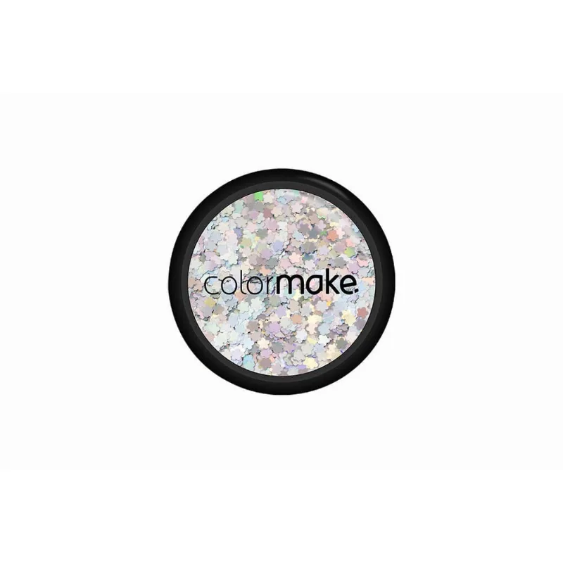 Glitter Holográfico Poliester Diamante Prata Mix Color Make