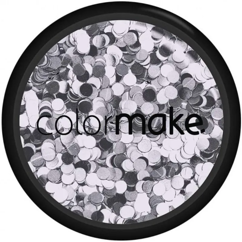 Glitter Formatos 2g Ponto Prata Colormake
