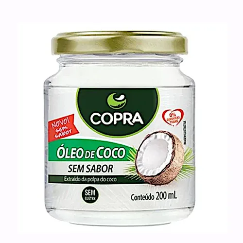 Óleo De Coco Sem Sabor 200ml Copra - COPRA - Mercearia