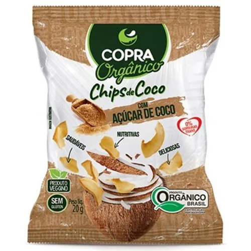 Coco Org Em Chips Sabor Acucar De Coco 20g Copra Coco - COPRA - Mercearia