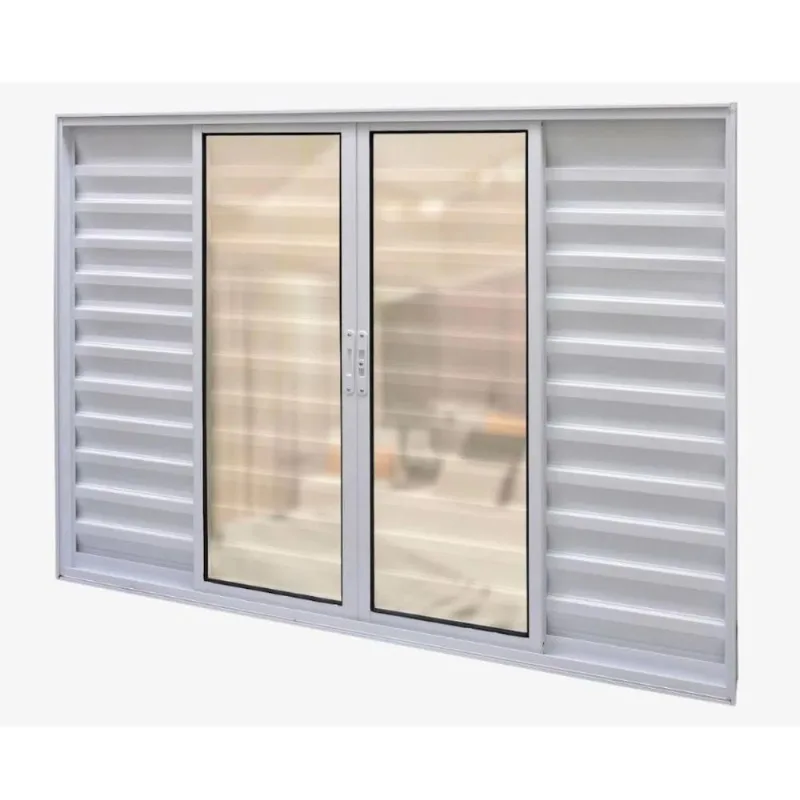 Veneziana Topazio Plus Branco 6 Folhas Com Grade 100x200 Esquadrifazio
