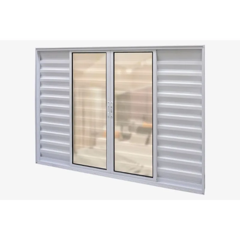 Veneziana Topazio Plus Branco 6 Folhas Com Grade 100x120 Esquadrifazio