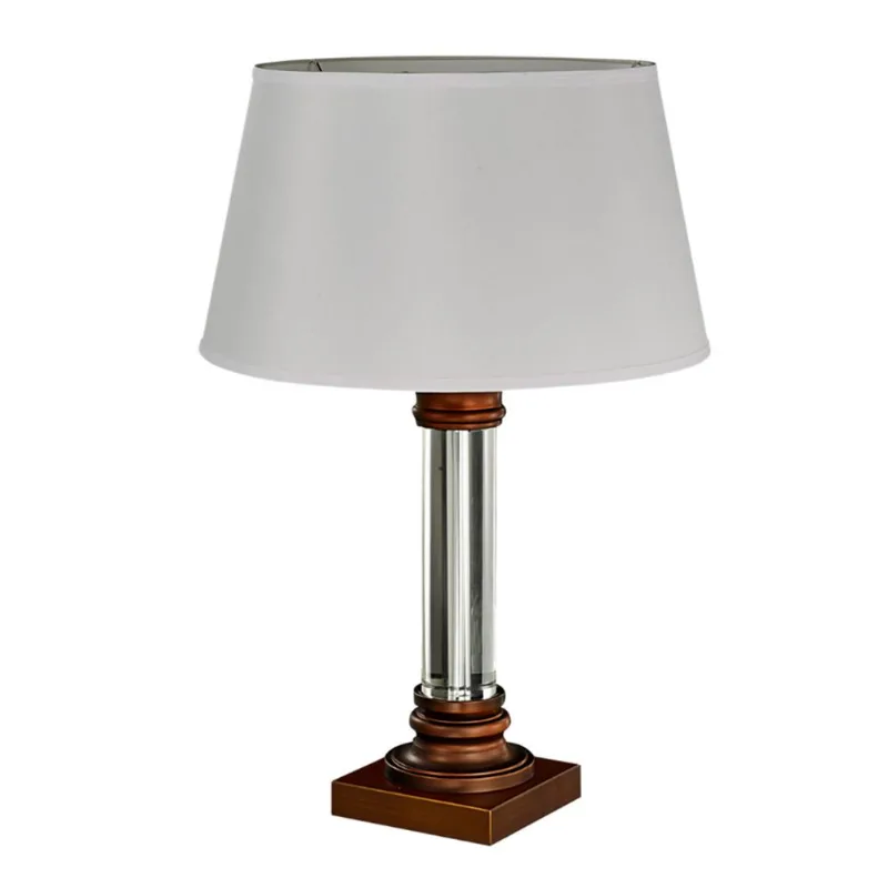 Abajur de Cristal Vivandi Bronze 1xE27