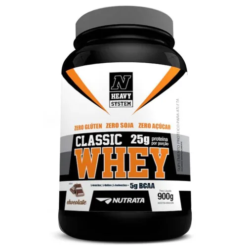 Classic Whey Sabor Chocolate 900g Nutrata - NUTRATA - Suplementos