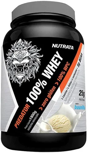 PREDATOR 100%WHEY SABOR MORANGO REFIL 1,8KG - NUTRATA - Alimentos Preparados