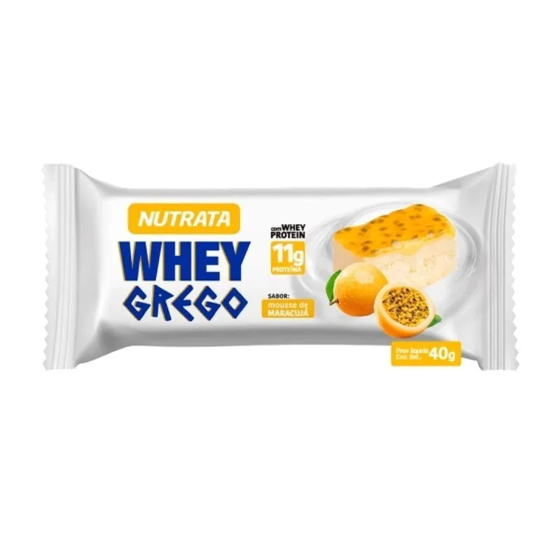 BARRA WHEY GREGO MARACUJÁ NUTRATA 40G - NUTRATA - Mercearia