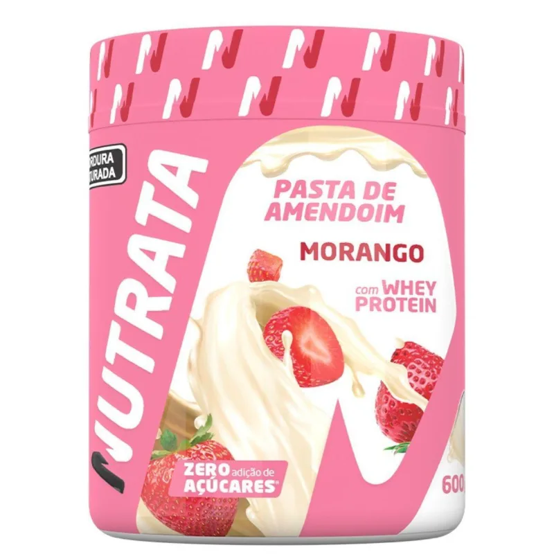 Pasta De Amendoim Com Whey Protein Nutrata 600g - Não Informado - Mercearia