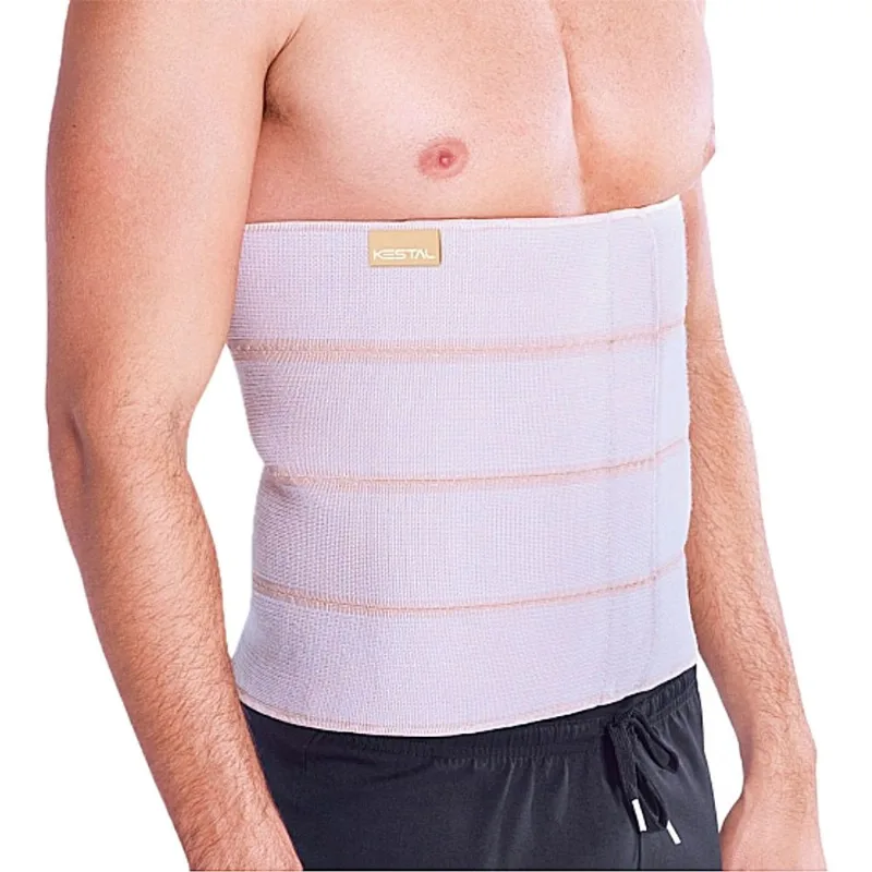 Faixa Elástica Abdominal Kestal - 4 Gomos - Bege - P