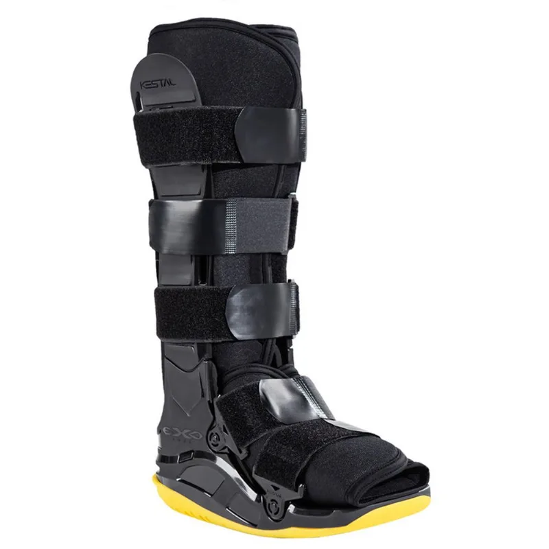 Bota Imobilizadora Ortopédica Bilateral Longa Exofoot - M - (Preto/Amarelo) KSO124-PR/AM-M