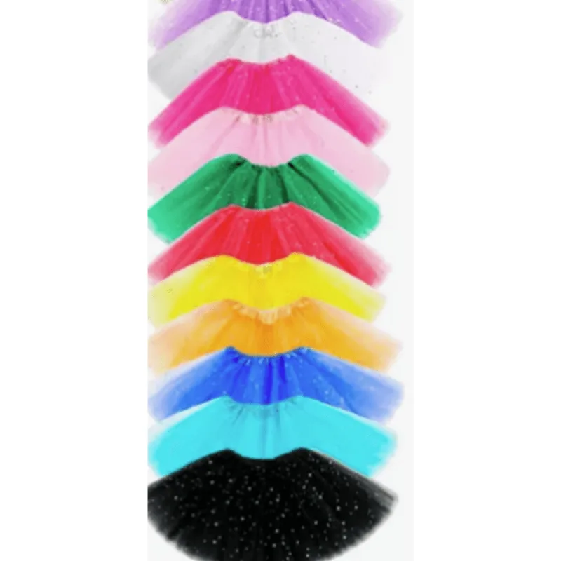 SAIA DE TULE 40 CM COLORIDA COM BRILHO