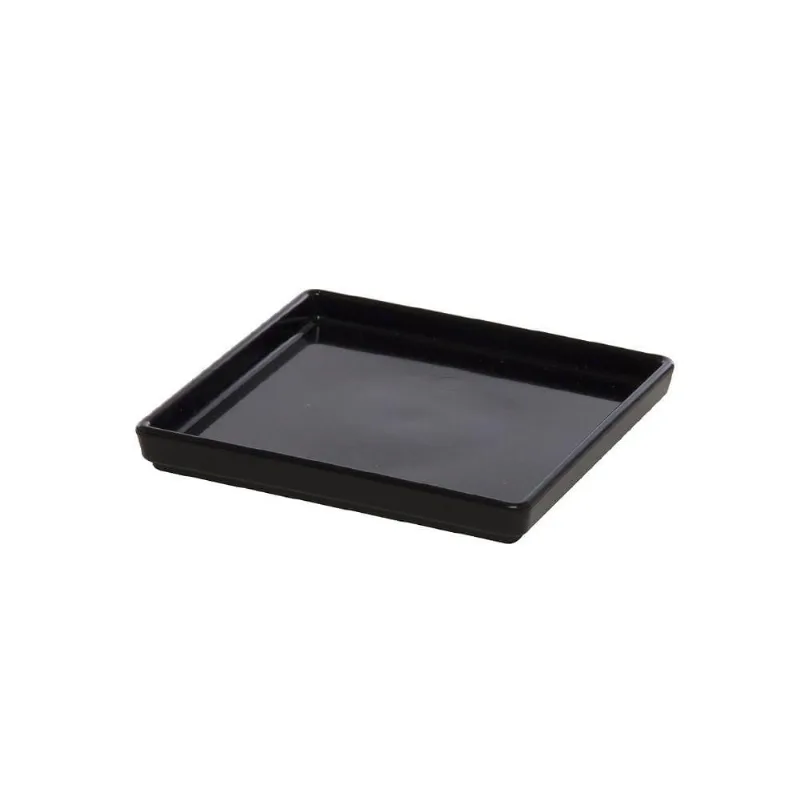 Prato Square Quadrado 13,5x13,5 Preto Em Polipropileno Linha Tropical Vem