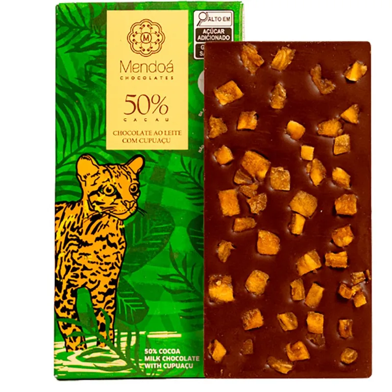 Chocolate 50% Cacau com Cupuaçu Mendoá Caixa 160g (2 Barras de 80g)