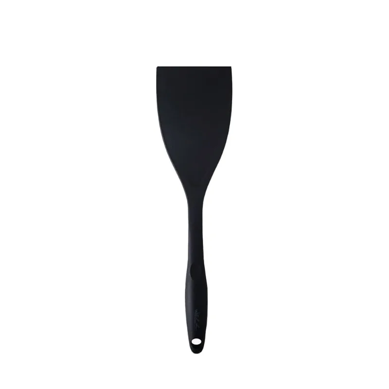 Espatula Lisa Preta Nylon Utensilios Cozinha 31cm
