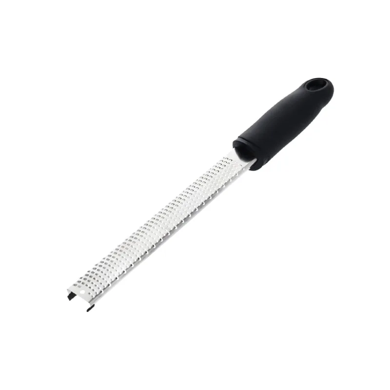 Ralador Zester Citrico Queijo Especiaria Aço Inox Cabo Preto - Weck - Utilidades Domesticas