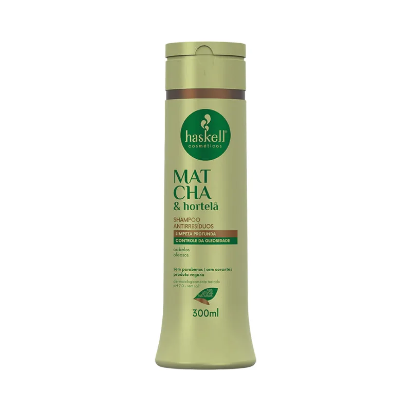 Shampoo Antirresíduos Matcha & Hortelã 300ml SH.HASKELL 300ML MATCHA ANTIRRES - HASKELL
