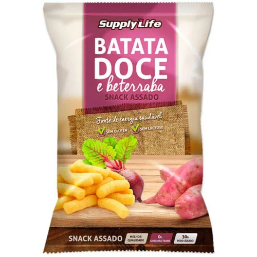 Batata Doce E Beterraba Snack 30g - SUPPLY LIFE - Mercearia