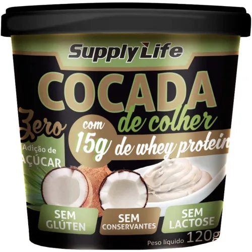 Cocada Fitness C/whey Protein 120g Supply Life - SUPPLY LIFE - Mercearia