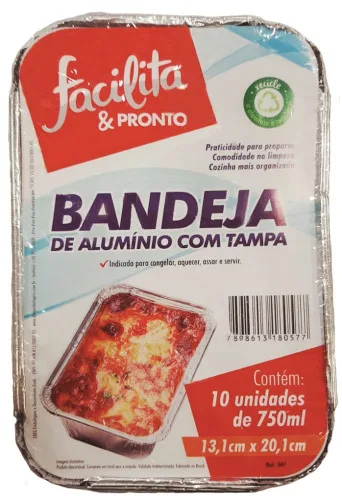 Bandeja Alum Facilita Pronto 750ml C/10 - PRONTO