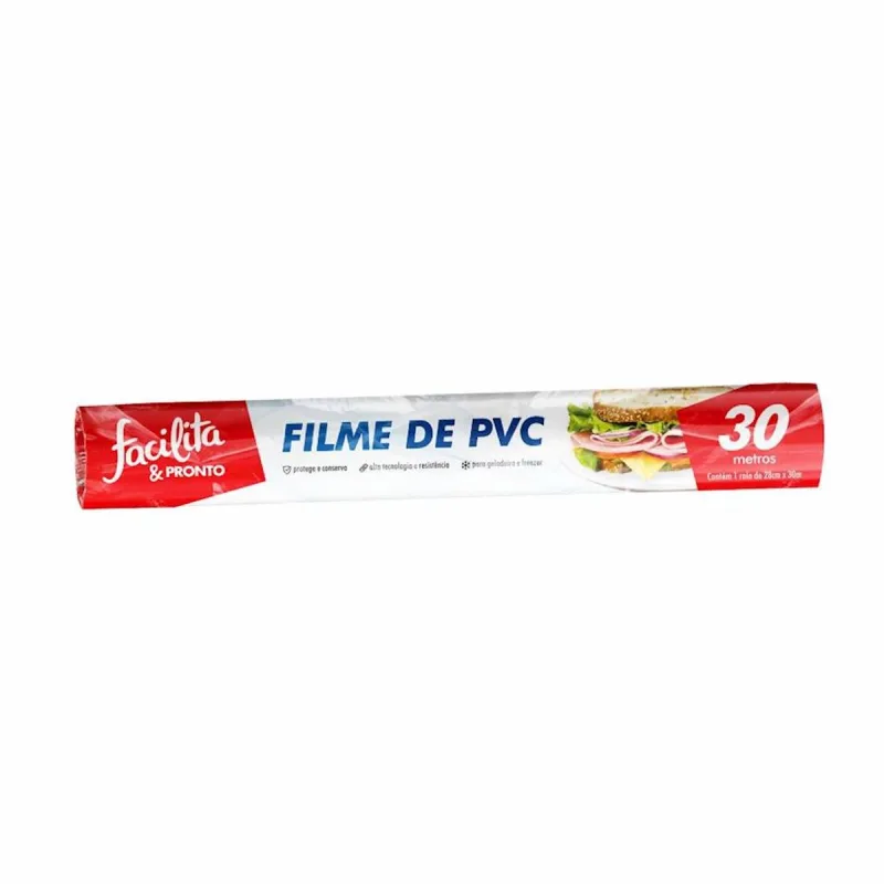 Filme PVC Facilita & Pronto 28cm x 30m - Facilita & Pronto - Utilidades E Casa