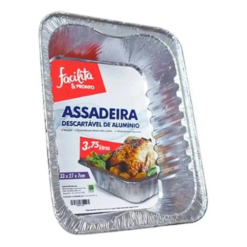 Assadeira de Alumínio Facilita & Pronto Retangular 3,75 Litros - Facilita & Pronto - Utilidades E Casa