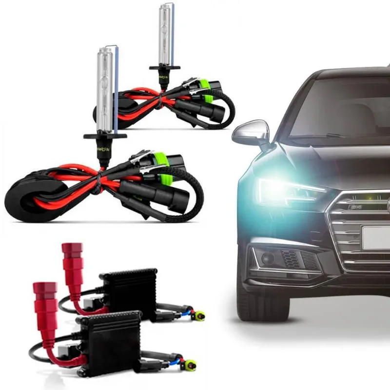 Kit Lâmpada Bi Xenon Slim Hb4 8000K Farol Tech One