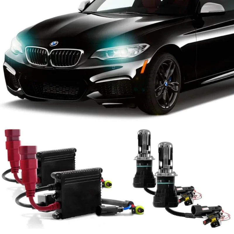 Kit Lâmpada Bi Xenon Slim H4-2 8000K Farol Tech One