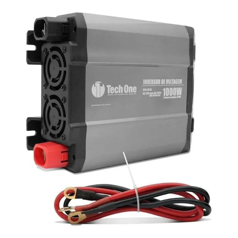 Inversor De Voltagem 1000w 12v 220v Tech One Com Usb