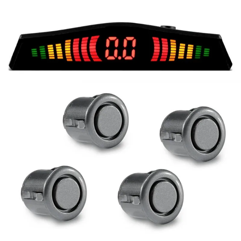 Sensor Estacionamento 4 Pontos Grafite Display Led Tech One