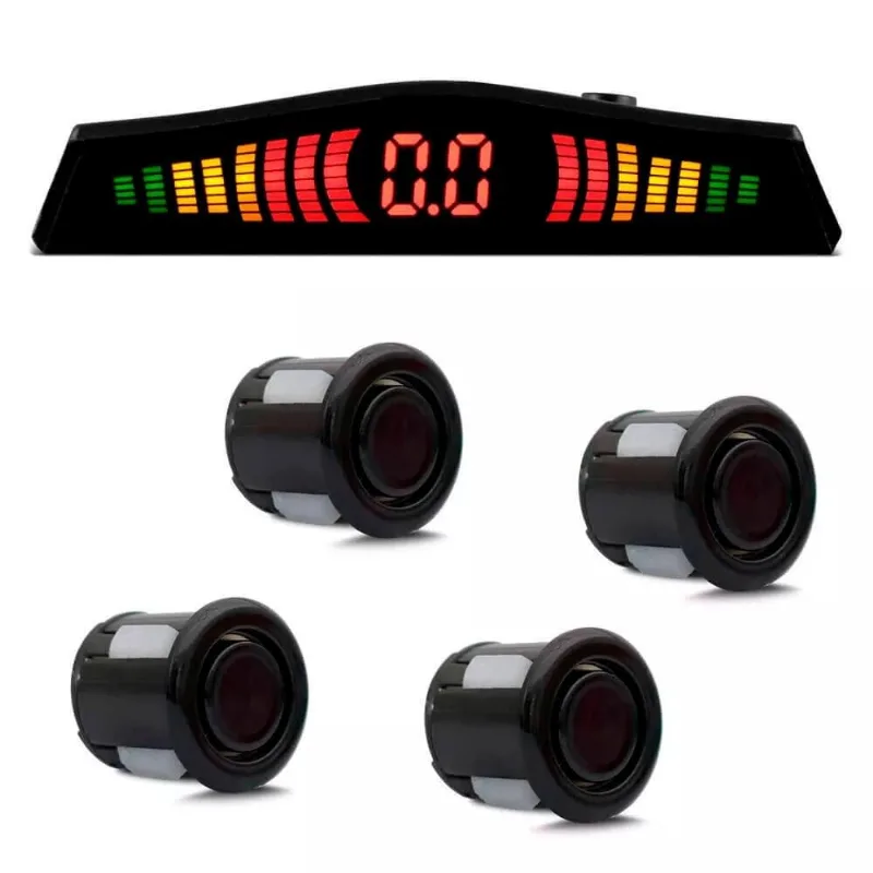Sensor Estacionamento 4 Pontos Preto Display Led Tech One