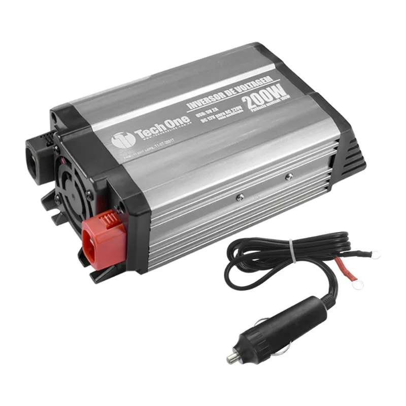 Inversor Voltagem 12V para 110V 100W com Pico 200W TechOne