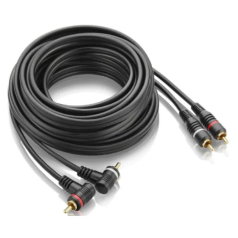 Cabo Rca 5m Banhado A Ouro Dupla Blindagem Multilaser Au501