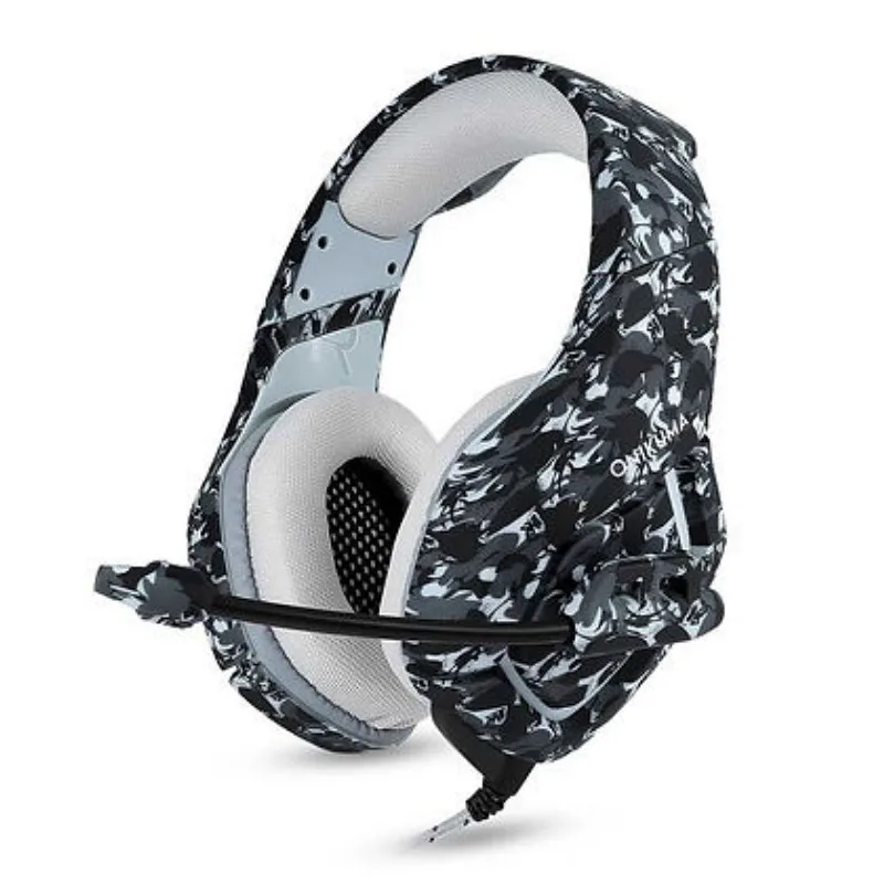Fone de Ouvido Gamer Onikuma K1B Camuflado Cor Cinza